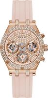 Guess Multicolor silicone watch voor dames in goud