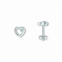 ONE ELEMENT Paar Ohrstecker »Ohrringe / Ohrstecker Herz aus 925 Silber und Zirkonia«, Herz