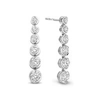 Millennium Witgouden oorhangers met lab grown diamant E03-MLN35657
