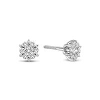 Millennium Witgouden oorknoppen met lab grown diamant E01-L-MLN35735