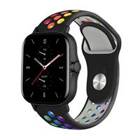 Strap-it Amazfit GTS 2 sport band (zwart/kleurrijk)