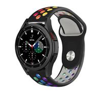 Strap-it Samsung Galaxy Watch 4 Classic 46mm sport band (zwart/kleurrijk)
