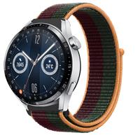 Strap-it Huawei Watch GT 3 46mm nylon band (dark cherry)