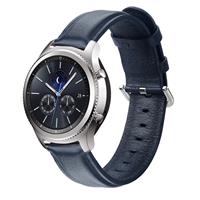 Strap-it Samsung Gear S3 leren bandje (donkerblauw)