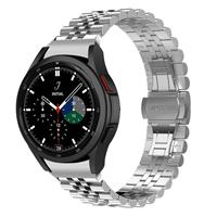 Strap-it Samsung Galaxy Watch 4 Classic 42mm Jubilee stalen band (zilver)