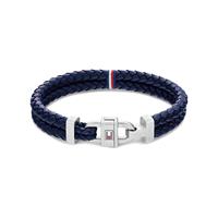 Tommy Hilfiger Dubbele Blauw Leren Heren Armband TJ2790362