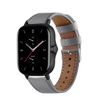 Strap-it Amazfit GTS 2 bandje leer (grijs)
