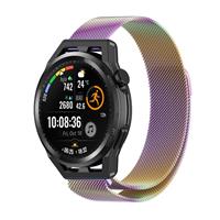 Strap-it Huawei Watch GT Runner Milanese band (regenboog)