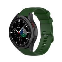 Strap-it Samsung Galaxy Watch 4 Classic 42mm Luxe Siliconen bandje (legergroen)