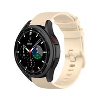 Strap-it Samsung Galaxy Watch 4 Classic 42mm Luxe Siliconen bandje (beige)
