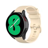 Strap-it Samsung Galaxy Watch 4 44mm Luxe Siliconen bandje (beige)