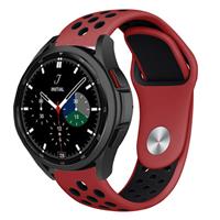Strap-it Samsung Galaxy Watch 4 Classic 42mm sport band (Rood/Zwart)