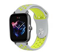 Strap-it Amazfit GTS 3 sport band (grijs/geel)