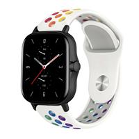 Strap-it Amazfit GTS 2 sport band (wit/kleurrijk)