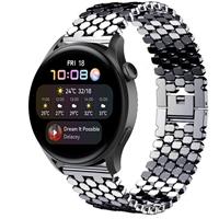 Strap-it Huawei Watch 3 (Pro) stalen vis band (zwart)