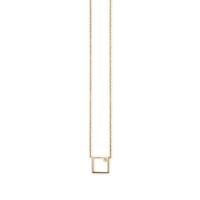 CAÏ Collier »925/- Sterling Silber vergoldet Rechteck Zirkonia«