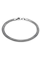 KUZZOI Dames platte Elegante Slangenketting Visgraat Trend in 925 Sterling Zilver
