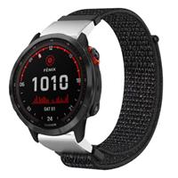 Strap-it Garmin Fenix 7x nylon band (zwart)