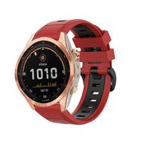 Strap-it Garmin Fenix 7s sport gesp band (rood/zwart)