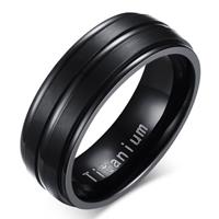 LGT JWLS Titanium heren ring Zwart 8mm-20mm
