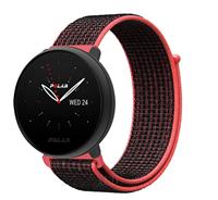 Strap-it Polar Ignite 2 nylon band (zwart/rood)
