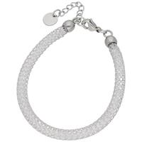 Jacques Charrel Armband »in Schlauchform gefüllt mit Kristallen, Edelstahl«