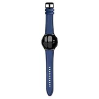 Strap-it Samsung Galaxy Watch 4 Classic 42mm hybrid leren bandje (donkerblauw)