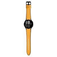 Strap-it Samsung Galaxy Watch 4 - 40mm hybrid leren bandje (geel)