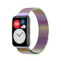 Strap-it Huawei Watch Fit Milanese band (regenboog)
