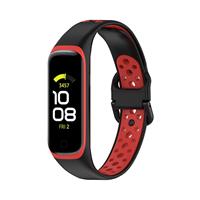 Strap-it Samsung Galaxy Fit 2 sport bandje (zwart/rood)