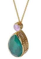 Swarovski 5600517 Ketting Orbita Druppel goudkleurig-groen-lila-bruin