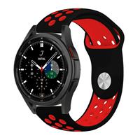 Strap-it Samsung Galaxy Watch 4 Classic 42mm sport band (Zwart/Rood)