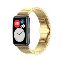 Strap-it Huawei Watch Fit metalen bandje (goud)