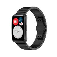 Strap-it Huawei Watch Fit metalen bandje (zwart)
