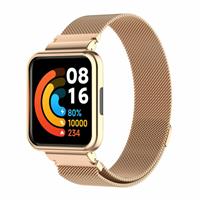 Strap-it Redmi Watch 2 Lite Milanese band (rosé goud)
