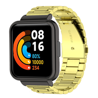 Strap-it Redmi Watch 2 Lite stalen band (goud)