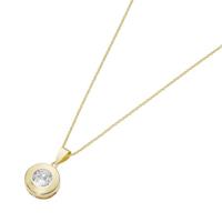 Luigi Merano Goldkette »mit rundem Anhänger mit Zirkonia, Gold 375«