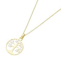 Luigi Merano Goldkette »mit Lebensbaum-Anhänger und Brillanten, Gold 585«