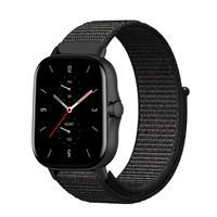 Strap-it Amazfit GTS 2 nylon bandje (zwart)