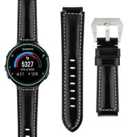 Strap-it Garmin Forerunner 235 leren bandje (zwart)