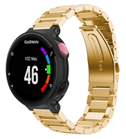 Strap-it Garmin Forerunner 235 stalen bandje (goud)