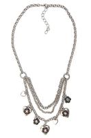 Allgäu Rebell Collier »Heidrun«, mit filigranen Anhängern und Glassteinen (Swarovski)