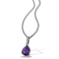 Goldmaid Collier, 925 Sterlingsilber 1 Amethyst 0,73 ct 5 Zirkonia weiß
