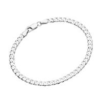 Smart Jewel Panzerarmband »Panzerkette diamantiert, massiv, Silber 925«