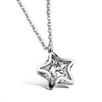 COLLEZIONE ALESSANDRO Kette mit Anhänger »Star«, mit großem Glasstein