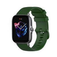 Strap-it Amazfit GTS 3 Luxe Siliconen bandje (legergroen)