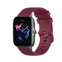 Strap-it Amazfit GTS 3 Luxe Siliconen bandje (donkerrood)