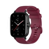 Strap-it Amazfit GTS 2 Luxe Siliconen bandje (donkerrood)