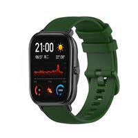 Strap-it Amazfit GTS Luxe Siliconen bandje (legergroen)