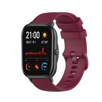 Strap-it Amazfit GTS Luxe Siliconen bandje (donkerrood)